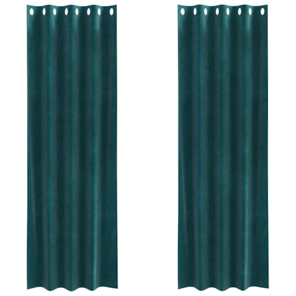 vidaXL Pimendavad kardinad 2 tk Tumeroheline 140 x 225 cm Samet