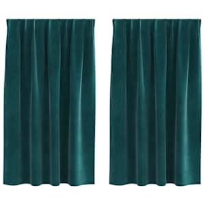 vidaXL Pimendavad kardinad 2 tk Tumeroheline 140 x 140 cm Samet