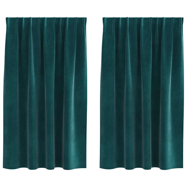 vidaXL Pimendavad kardinad 2 tk Tumeroheline 140 x 140 cm Samet