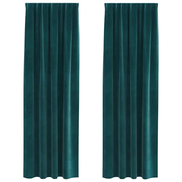 vidaXL Pimendavad kardinad 2 tk Tumeroheline 140 x 245 cm Samet