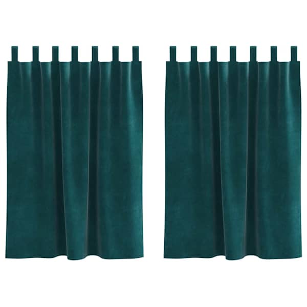 vidaXL Pimendavad kardinad 2 tk Tumeroheline 140 x 140 cm Samet