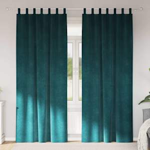 Zatemňovací závěsy 2 pcs Tmavě zelená 140 x 245 cm samet - obrázek 1