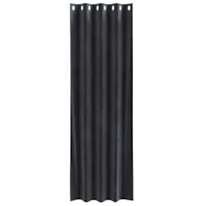 Zatemňovací závěsy 2 pcs Tmavě šedá 140 x 225 cm samet - obrázek 4