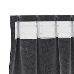 Zatemňovací závěsy 2 pcs Tmavě šedá 140 x 245 cm samet - obrázek 5