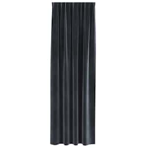 Zatemňovací závěsy 2 pcs Tmavě šedá 140 x 260 cm samet - obrázek 4