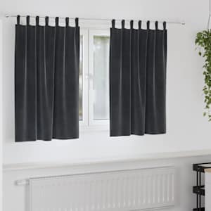 Zatemňovací závěsy 2 pcs Tmavě šedá 140 x 140 cm samet - obrázek 1