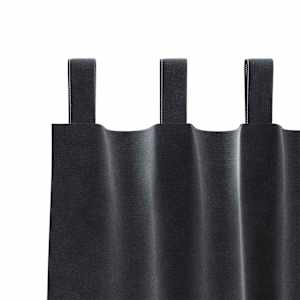 Zatemňovací závěsy 2 pcs Tmavě šedá 140 x 245 cm samet - obrázek 5