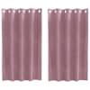 vidaXL Kardinaid 2 tk Tumepink 140 x 140 cm Samet