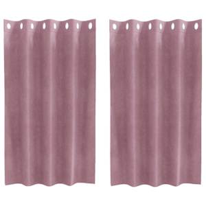 vidaXL Pimendavad kardinad 2 tk Tumepink 140 x 140 cm Samet