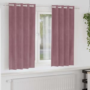 Zatemňovací závěsy 2 pcs Tmavě růžová 140 x 175 cm samet - obrázek 1