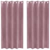 vidaXL Pimendavad kardinad 2 tk Tumepink 140 x 175 cm Samet