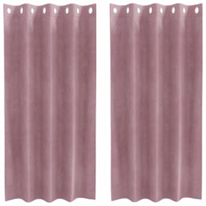 Zatemňovací závěsy 2 pcs Tmavě růžová 140 x 175 cm samet - obrázek 2