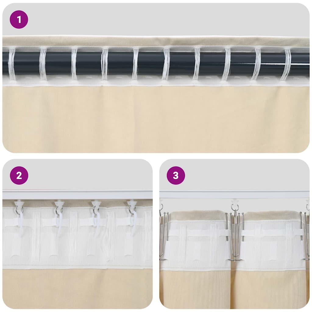 Verduisterende gordijnen 2 pcs Donkerroze 140 x 140 cm Fluweel image 8