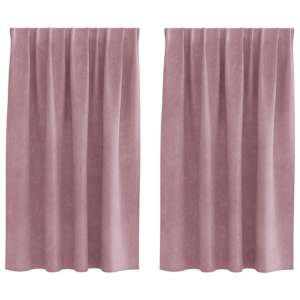 vidaXL Pimendavad kardinad 2 tk Tumepink 140 x 140 cm Samet