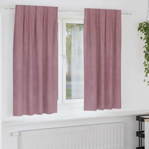 Zatemňovací závěsy 2 pcs Tmavě růžová 140 x 175 cm samet - obrázek 1