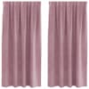 vidaXL Kardinaid 2 tk Tumepink 140 x 175 cm Samet