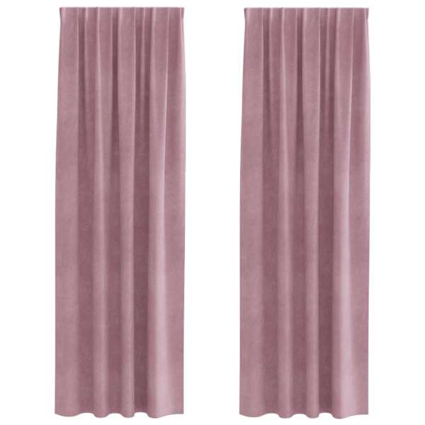 vidaXL Pimendavad kardinad 2 tk Tumepink 140 x 260 cm Samet