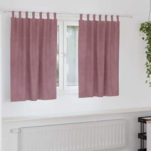 Zatemňovací závěsy 2 pcs Tmavě růžová 140 x 140 cm samet - obrázek 1