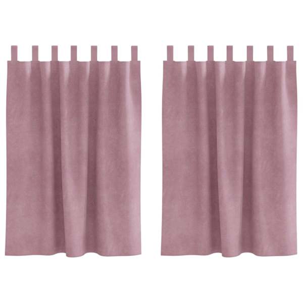 vidaXL Pimendavad kardinad 2 tk Tumepink 140 x 140 cm Samet