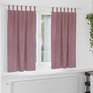 Zatemňovací závěsy 2 pcs Tmavě růžová 140 x 175 cm samet - obrázek 1