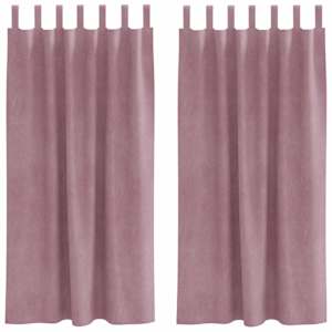 Zatemňovací závěsy 2 pcs Tmavě růžová 140 x 175 cm samet - obrázek 2