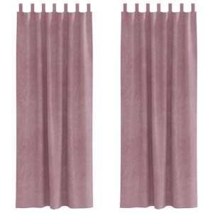 Zatemňovací závěsy 2 pcs Tmavě růžová 140 x 225 cm samet - obrázek 2