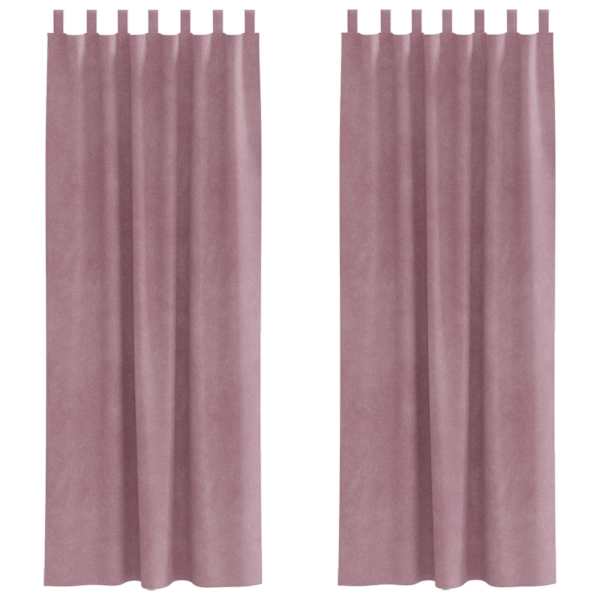 vidaXL Pimendavad kardinad 2 tk Tumepink 140 x 245 cm Samet