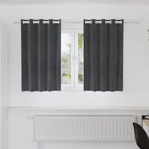 Zatemňovací závěsy 2 pcs Světle šedá 140 x 140 cm samet - obrázek 1