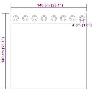 Zatemňovací závěsy 2 pcs Světle šedá 140 x 140 cm samet - obrázek 8