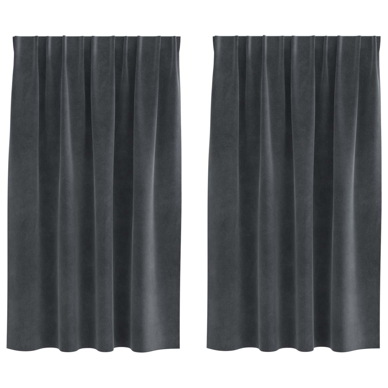 vidaXL Okenice 2 ks Svetlosivá 140 x 140 cm Zamat