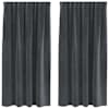vidaXL Pimendavad kardinad 2 tk Helehall 140 x 175 cm Samet