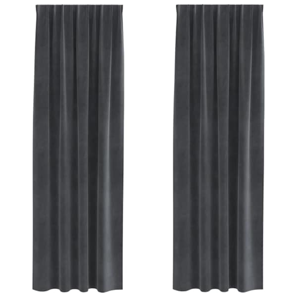 vidaXL Pimendavad kardinad 2 tk Helehall 140 x 260 cm Samet