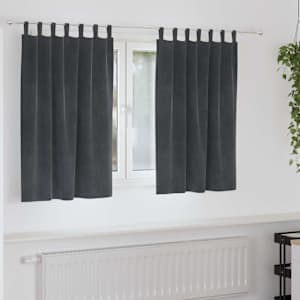 Zatemňovací závěsy 2 pcs Světle šedá 140 x 140 cm samet - obrázek 1