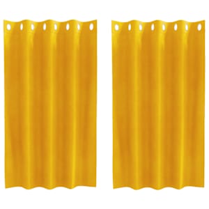 vidaXL Pimendavad kardinad 2 tk Sinepikollane 140 x 140 cm Samet