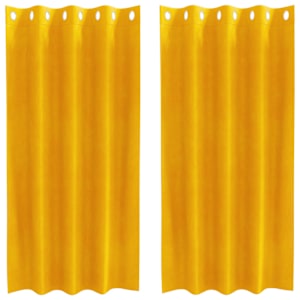 Zatemňovací závěsy 2 pcs Hořčicově žlutá 140 x 175 cm samet - obrázek 2