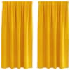 vidaXL Kardinaid 2 tk Sinepikollane 140 x 175 cm Samet