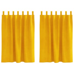vidaXL Pimendavad kardinad 2 tk Sinepikollane 140 x 140 cm Samet