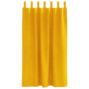 Zatemňovací závěsy 2 pcs Hořčicově žlutá 140 x 175 cm samet - obrázek 5