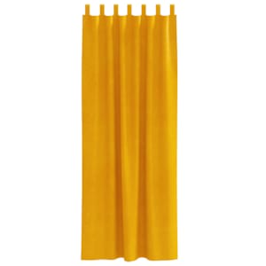 Zatemňovací závěsy 2 pcs Hořčicově žlutá 140 x 245 cm samet - obrázek 5