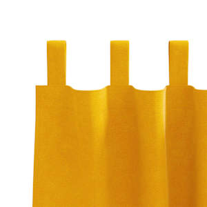 Zatemňovací závěsy 2 pcs Hořčicově žlutá 140 x 260 cm samet - obrázek 5