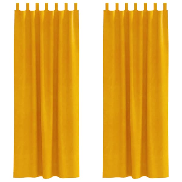 vidaXL Pimendavad kardinad 2 tk Sinepikollane 140 x 260 cm Samet