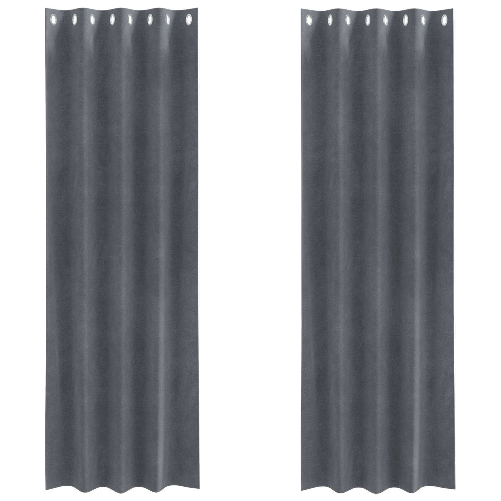 VidaXL Verduisterende Gordijnen 2 Pcs Lichtgrijs 140 X 225 Cm Fluweel