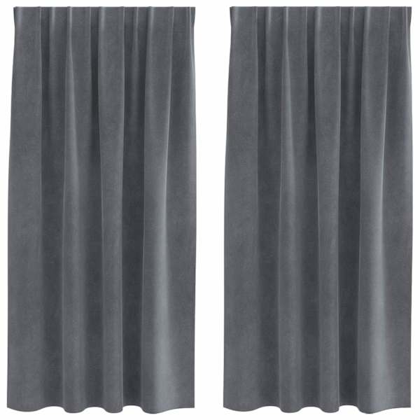 vidaXL Pimendavad kardinad 2 tk Helehall 140 x 175 cm Samet