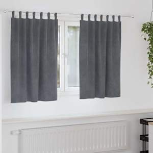 Zatemňovací závěsy 2 pcs Světle šedá 140 x 140 cm samet - obrázek 1