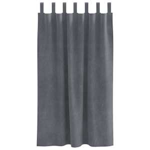 Zatemňovací závěsy 2 pcs Světle šedá 140 x 175 cm samet - obrázek 4