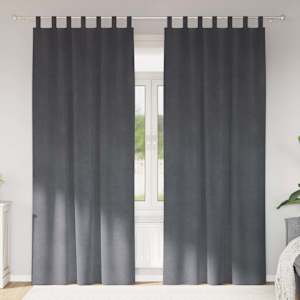 Zatemnitvene zavese 2 pcs Svetlo siva 140 x 225 cm Žamet