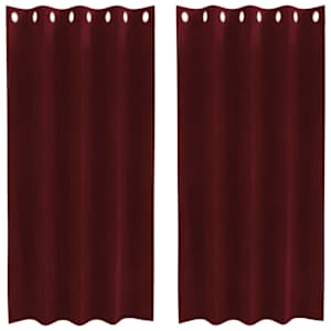 Zatemňovací závěsy 2 pcs Víno Červené 140 x 175 cm samet - obrázek 2