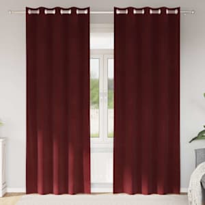 Zatemnitvene zavese 2 pcs Vinorodna rdeča 140 x 260 cm Žamet