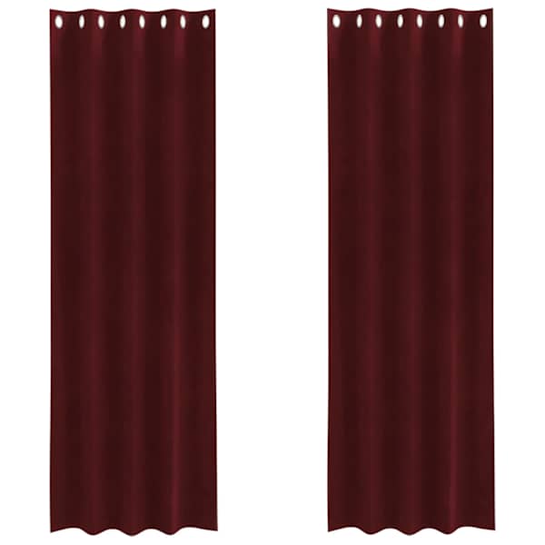 vidaXL Pimendavad kardinad 2 tk Veinpunane 140 x 260 cm Samet
