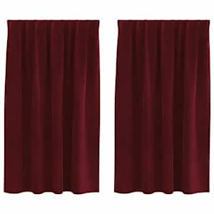 vidaXL Pimendavad kardinad 2 tk Veinpunane 140 x 140 cm Samet